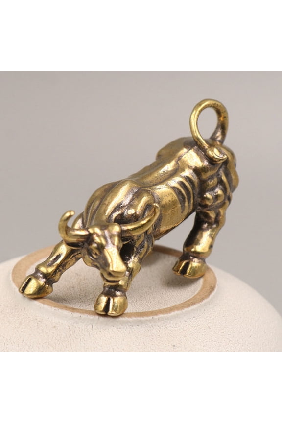 2 Pcs Style Retro Keychain Pendant Desktop Adornment Office 4.8x2.9cm Golden