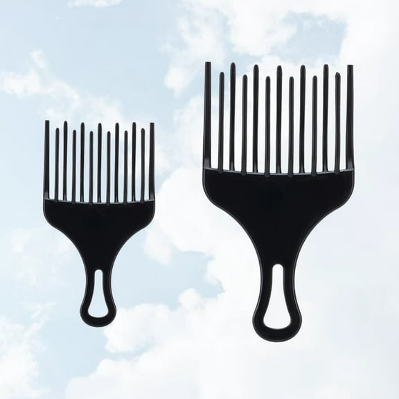 COMPUKAS Whamvox 2Set Men Styling Comb Professional Teasing Salon Use Black 7.13.90.4in