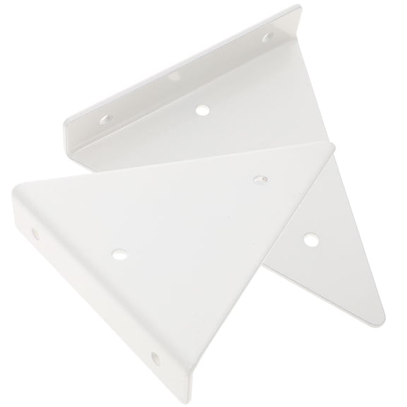 WHAMVOX 2 Pcs Support Invisible Bracket Bookshelf Bracket 14X13CM White