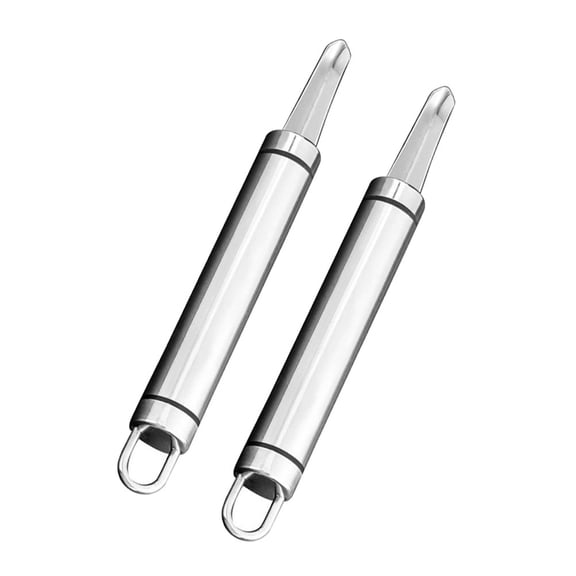 WHAMVOX 2 Pcs Tag Kitchen Corer Dessert Shop Gadget 16.5X2X2CM Silver
