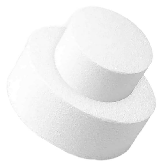 WHAMVOX 2 Pcs Tall Foam Cakes Polystyrene Dummies Decorating Supplies Dummy White