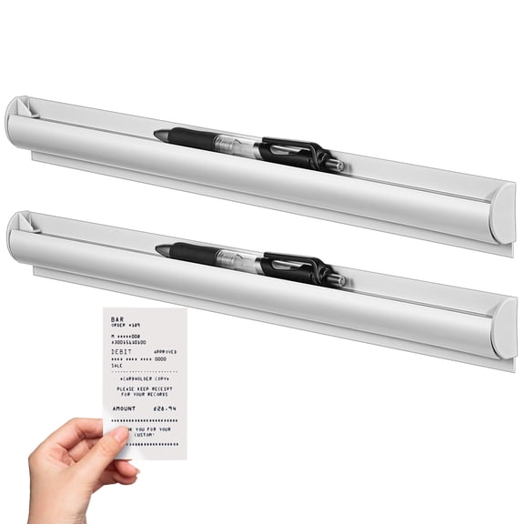 WHAMVOX 2 Pcs Ticket Rail Restaurant Takeaway 40.00X4.50X1.70CM Silver