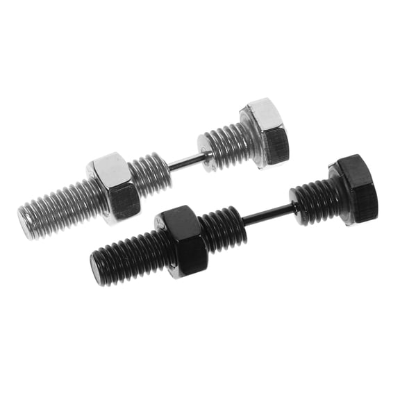 KHBUAB 2Pcs Assorted Color Screwback Titanium Earrings Punk Studs for Everyday Decoration
