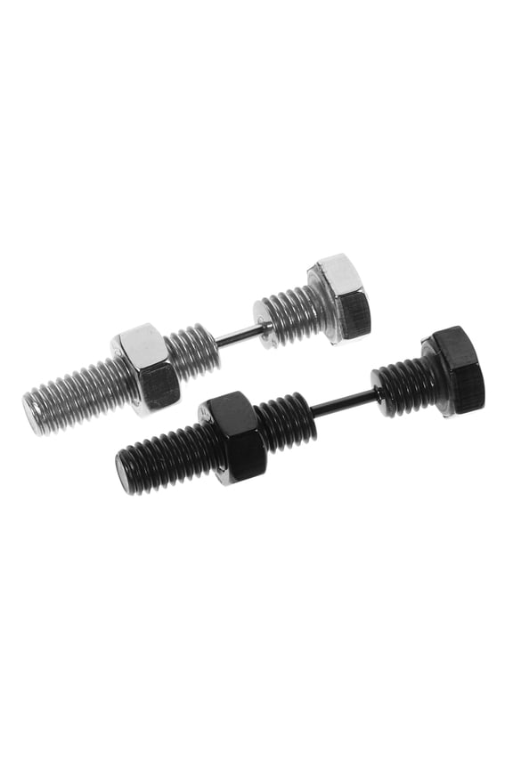 2Pcs Titanium Screw on Earrings Punk Style Cartilage Studs Assorted Colors