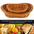 thumbnail image 1 of WHAMVOX 2 Pcs Traditional Containers Fruit Basket 28x19cm Brown, 1 of 8