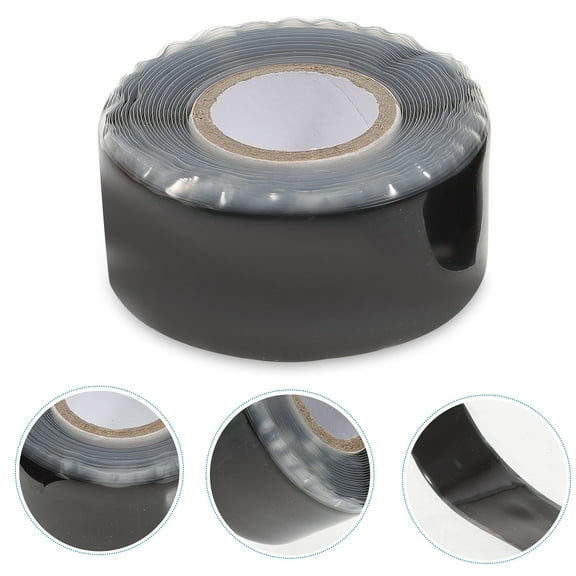 WHAMVOX  2 Pcs Water Pipe Repair Tape Vulcanizing Clear Sealant Caulking Black