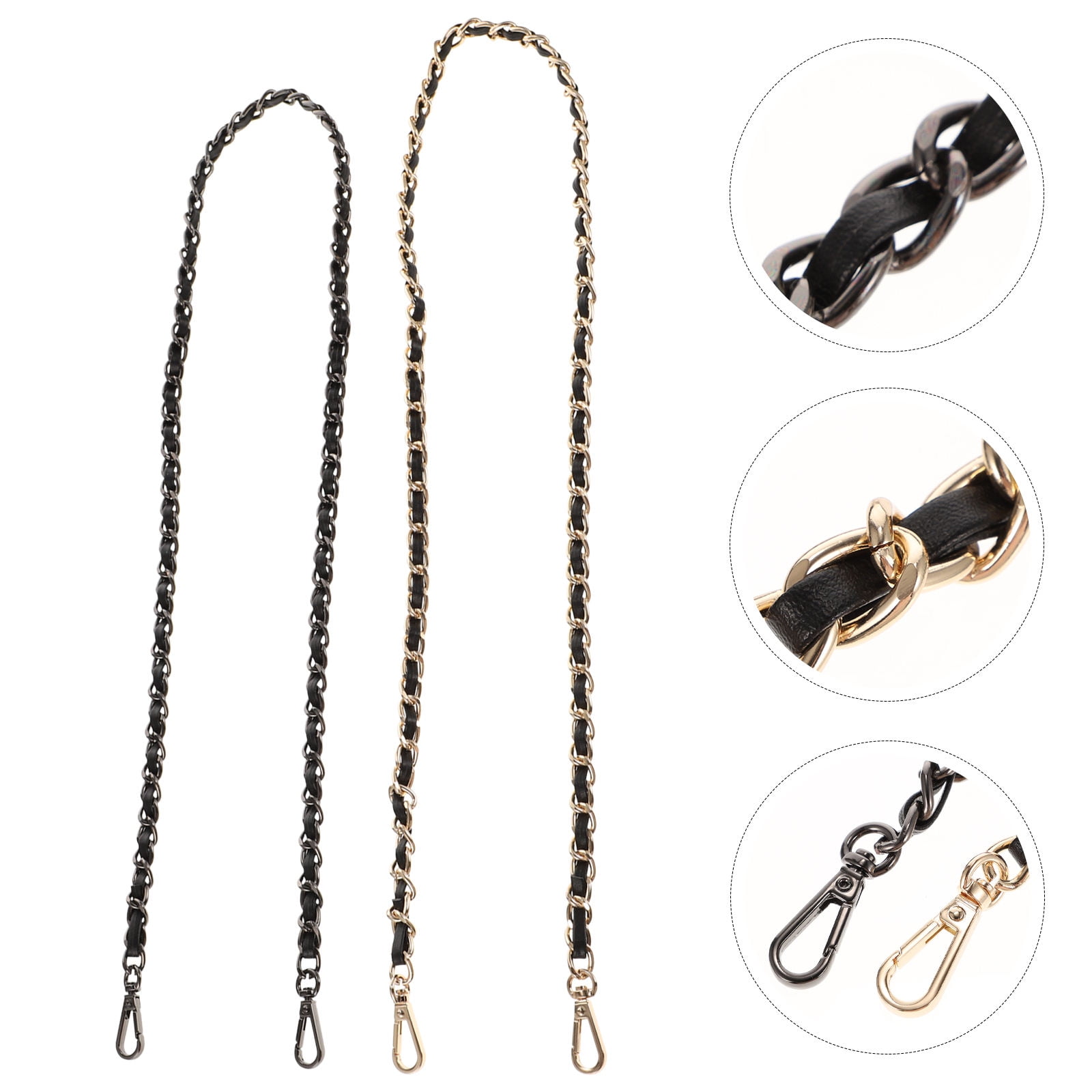 WHAMVOX 2 Pcs Webbing Easy to Install Bag Chains Shoulder Straps Travel ...