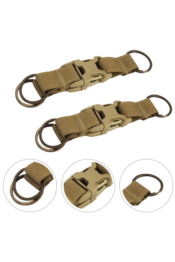 2-Pack Webbing Straps with Heavy-Duty Metal Hardware for Bags, Luggage, Backpacks, and Outdoor Gear Accessories