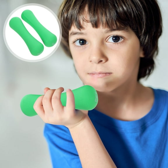 WHAMVOX 2 Pcs Weights Kid Bone Dumbbell Miss 13.00X3.50X3.50CM Light Green