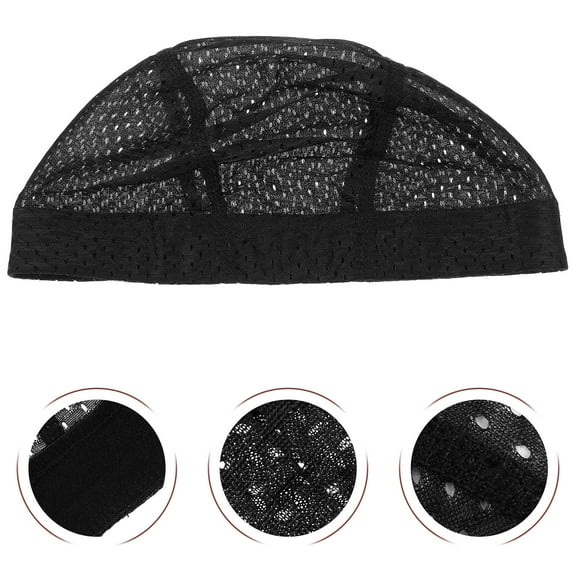 WHAMVOX 2 Pcs Wigs Wig Net Cap Convenient Wig Cap Man 27.00X14.00X0.50CM Black