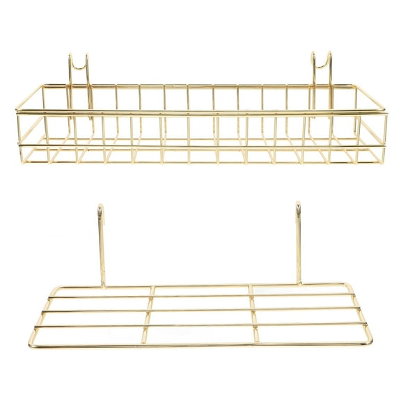 WHAMVOX 2 Pcs Wire Basket with Handles Show Wall Storage Rack
