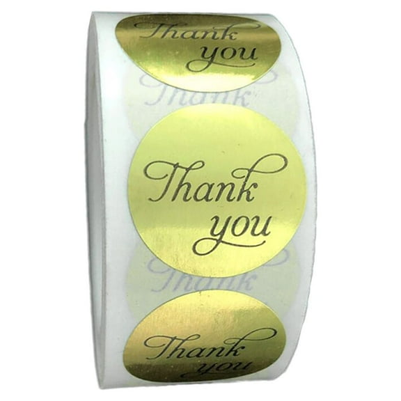 HOOWIFFY Self-Adhesive Label Stickers for Spice Jars Golden 2 Rolls 1000Pcs