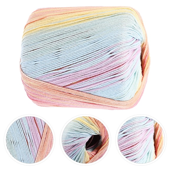 WHAMVOX 2 Rolls Cotton Cord Softer Weaving Rope Handicraft Knitting Rope Braided String