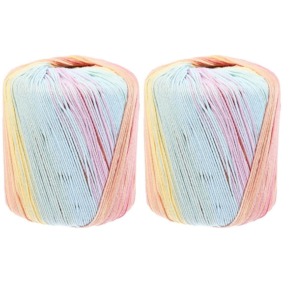 WHAMVOX 2 Rolls DIY Weaving Rope Handmade Knitting Rope Cotton Rope for Craft Material