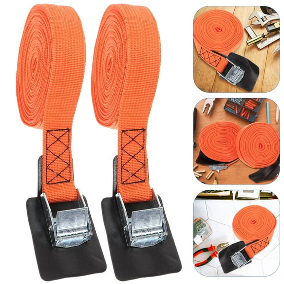 WHAMVOX 2 Rolls Endless Ratchet Tie Down Ropes Luggage Fixed Belts Cargo Straps for Trailer Load Thick Straps