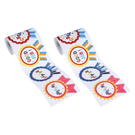 WHAMVOX 2 Rolls Reward Stickers for Children Teachers Medal Student