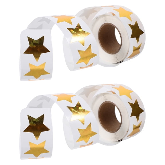 SEWCHICS Teachers Reward Star Sticker 2 Rolls 500Pcs Roll 1In