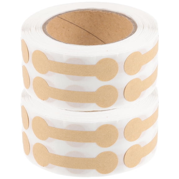 WHAMVOX 2 Rolls Tamper Evident Label Stickers for Carton and Package Sealing in Brown