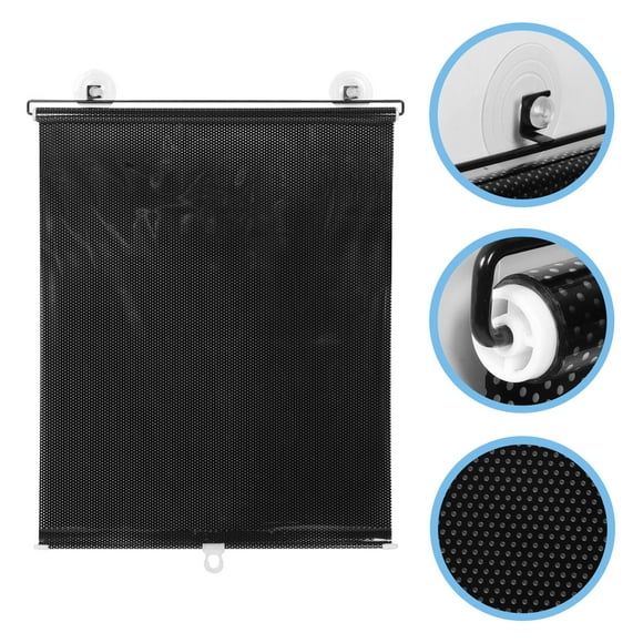 WHAMVOX  2 Set Black Out Curtains Insulated Telescopic Sun Block Car Shade