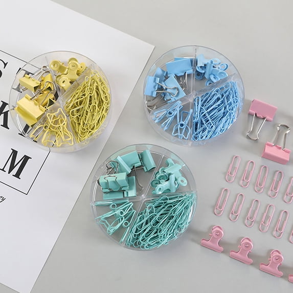 WHAMVOX 2 Sets Binder Stationery Paper Clip Pin Multifunctional Office