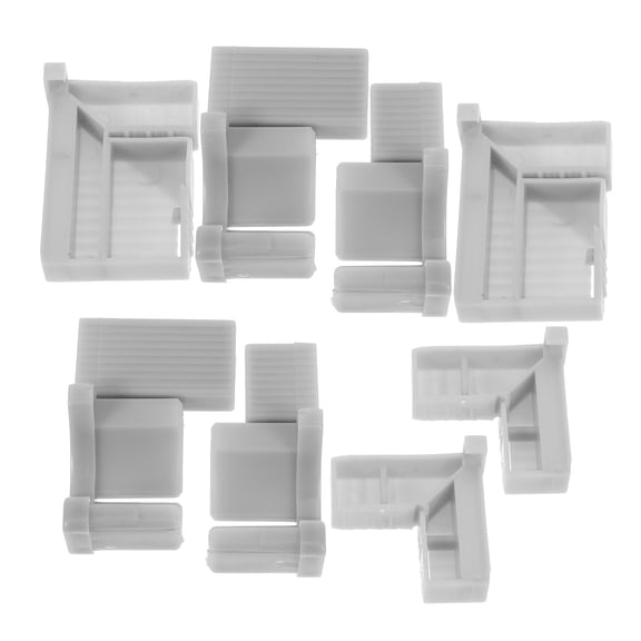 WHAMVOX 2 Sets Brackets for Shelves Kitchen Cabinet Angle Code 5.50X4.00X1.20CM Grey