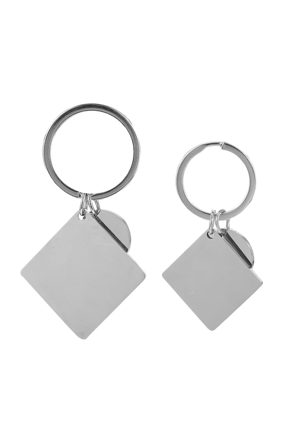 2 Sets Engraving Keychain Keyring Bright Color Multifunctional