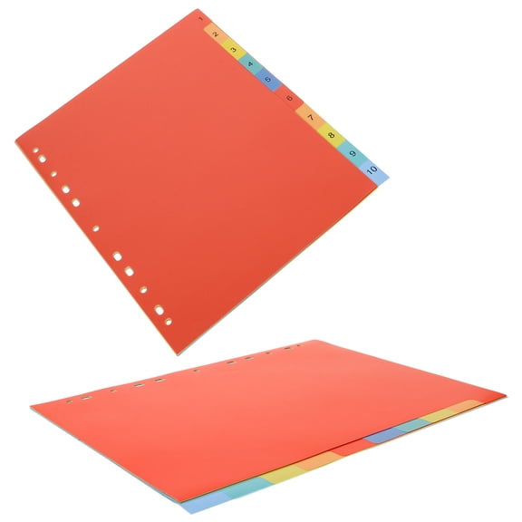WHAMVOX Notebook Dividers PP Assorted Color Planner Simple Design 2 Sets