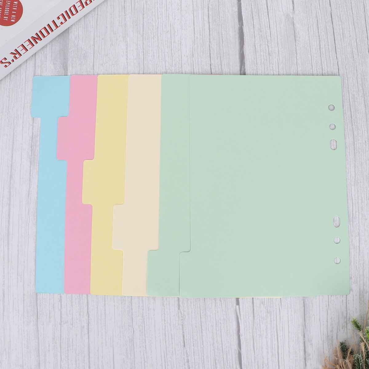 WHAMVOX 2 Sets Pastel Binders Colors Index Paper Loose Leaf Book ...