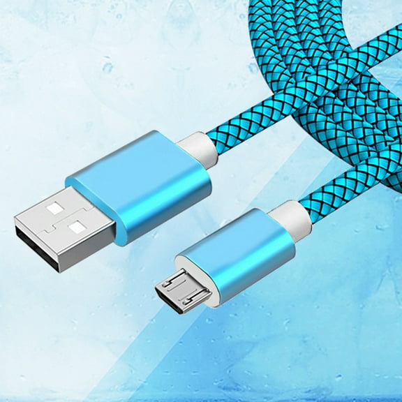 WHAMVOX 2-in-1 Micro USB Charger Cable with Nylon Braided Cover for Phones and Tablets 1 Meter