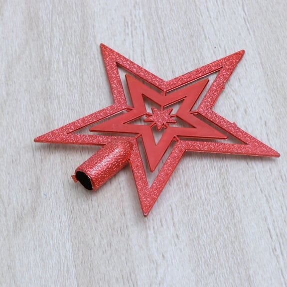 WHAMVOX 20 Cm Tree Decorations Star Topper Christmas Rustic Man Red