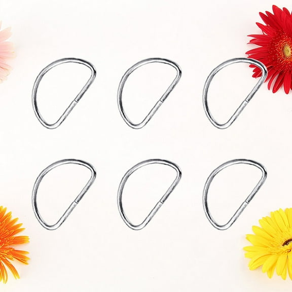 DECORNIJIA D Ring Silver 20Pcs 1.5x0.8x0.1In Bag Strap Use Diy Projects