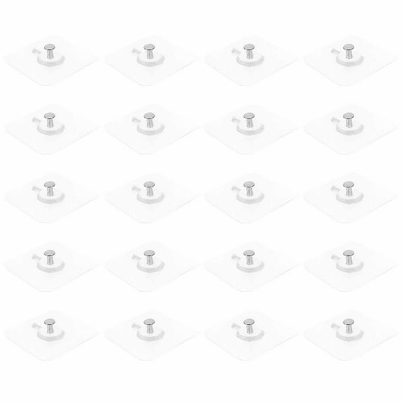 WHAMVOX 20-Pack Nail-Free Seamless Wall Hooks for Kitchen, Photo Frames, , and Hangers
