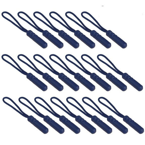 FESTFENDS Instant Fix Universal Zipper Puller Navy Blue Plastic 20Pcs