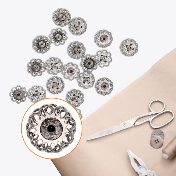 WHAMVOX 20 Pairs Snap Fastener Replacement Set Shirt Button