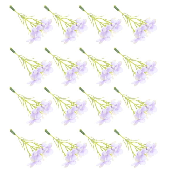 WHAMVOX 20 Pcs Artificial Hydrangeas Flowers for Decoration Fake Bride Lavender