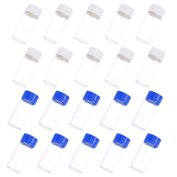 KHBUAB Glass Chemical Bottles Refillable Reagent Container Assorted Color for Storage
