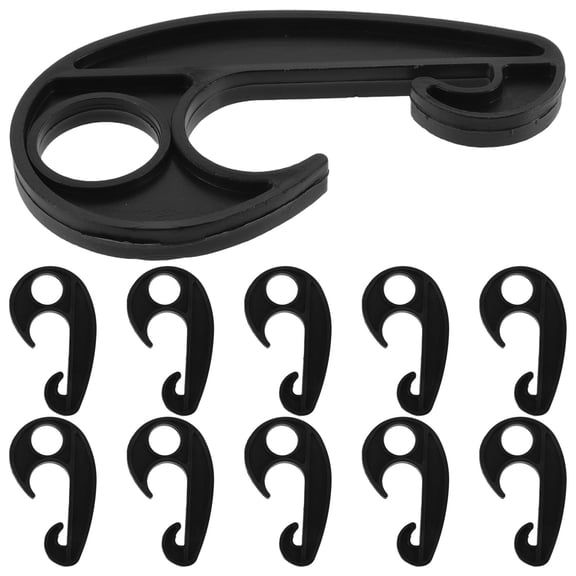 WHAMVOX  20 Pcs Cargo Net Hooks Replacement Canopy Accessories Black