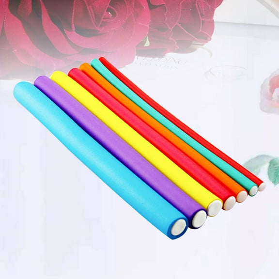 WHAMVOX 20 Pcs Cold Wave Hair Rollers Spiral Curls Long Jumbo Wand