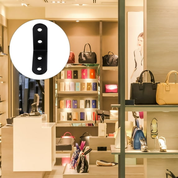 WHAMVOX 20 Pcs Corner Code Bracket Black Right Angle Brackets Fastener ...