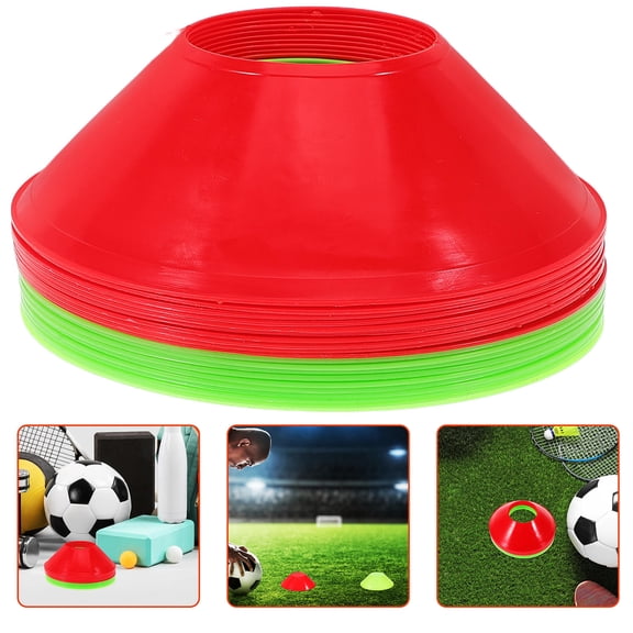 WHAMVOX 20 Pcs Disc Cones Agility Soccer Cones Football Cones For Sports Training Football Basketball Practice Equipment Indoor And Outdoor Games
