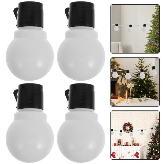 WHAMVOX 20 Pcs Empty Light Bulb Decoration Globe Lamp Bulbs Small White