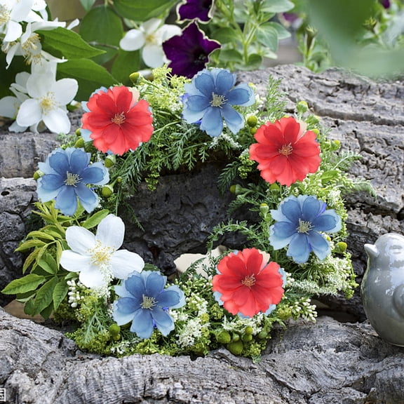 WHAMVOX 20Pcs Artificial Silk Flower Heads for DIY Wreath and Wedding Decorations