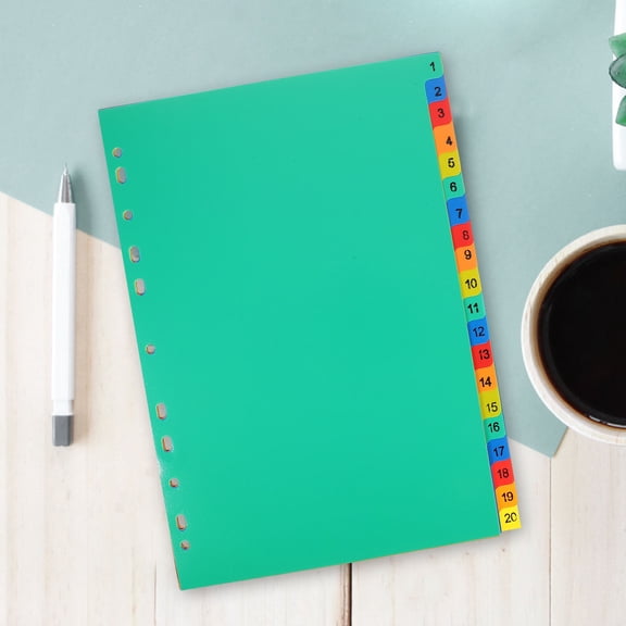 DECORNIJIA Page Markers Tabs Assorted Color 20Pcs 11.8x8.7in PP