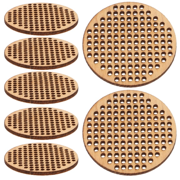 HOOWIFFY Premium Khaki Wooden Circles Unfinished Wood Slices for Crafts and Decoration, 20 Pieces
