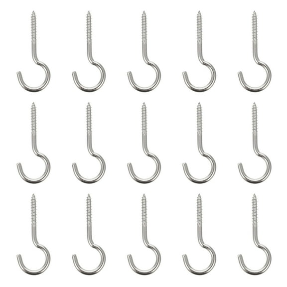 WHAMVOX  20 Pcs Hook Stainless Steel Eye Screws Rust Resistant Hooks Heavy Duty Ceiling