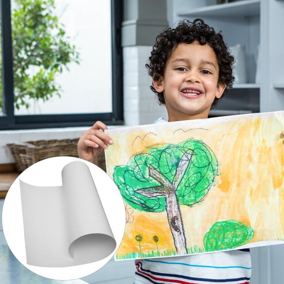 WHAMVOX  20 Pcs Hot-pressed Watercolor Paper Origami for Kids Colored Drawing Child White