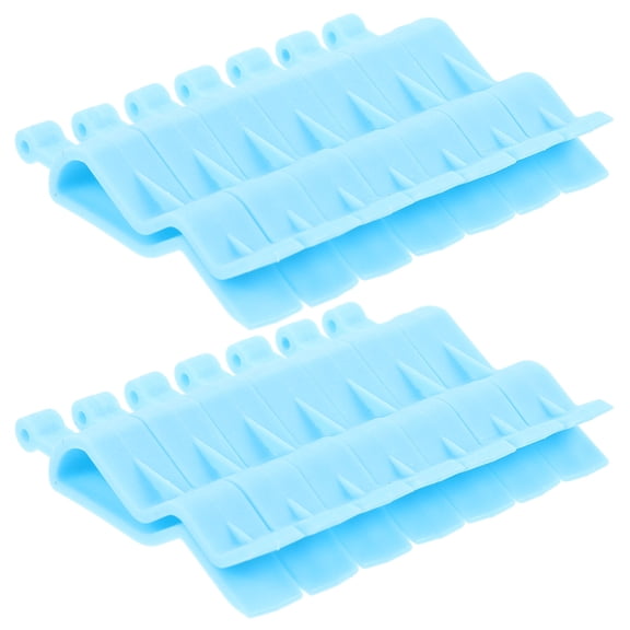 WHAMVOX 20 Pcs Kitchen Garbage Can Bag Clips 6.00X1.00X1.00CM Blue