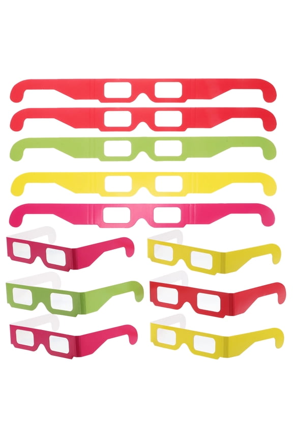 WHAMVOX 20 Pcs Light Diffraction Glasses 3d Glasses 15.00X13.00X3.50CM