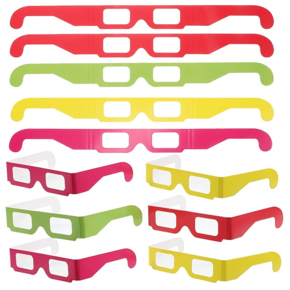 WHAMVOX 20 Pcs Light Diffraction Glasses 3d Glasses 15.00X13.00X3.50CM