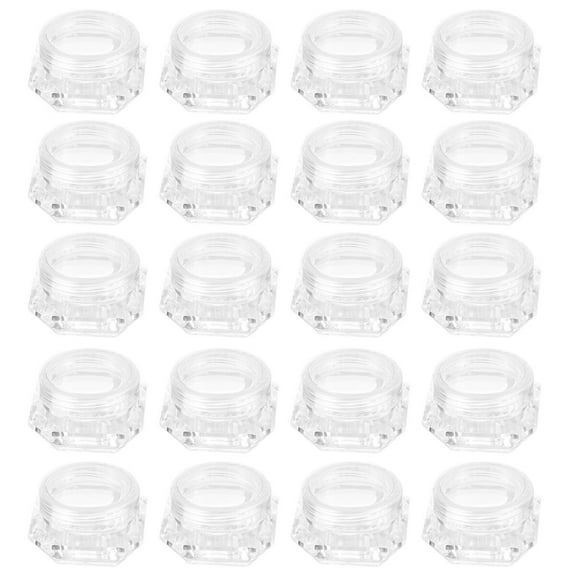 WHAMVOX 20 Pcs Loose Powder Empty Bottle Set Small Jars with Lids Tiny Container